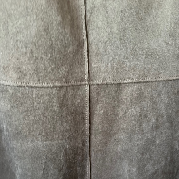 HOUSE OF HARLOW 1960 | Faux Leather Suede Two Breast Button Trench Coat - Picture 8 of 10